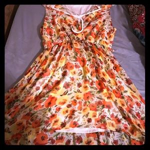 Floral hi-low maxi dress